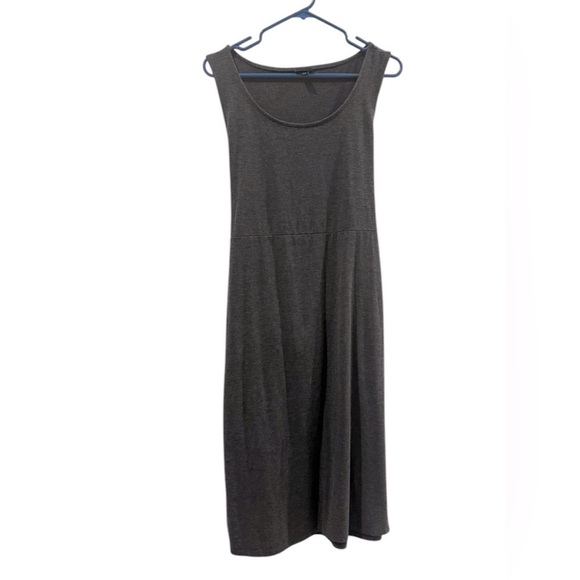 Women's Torrid Sleeveless Dress Gray Jersey Shift Front Back Tie Size 1X - Picture 1 of 3